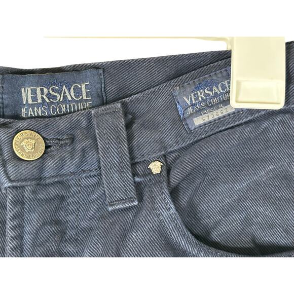 Versace Jeans Couture Women’s Straight-Leg Jeans Dark Blue 28x27 - Picture 10 of 16